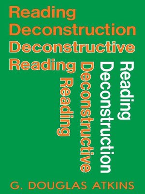 cover image of Reading Deconstruction/Deconstructive Reading